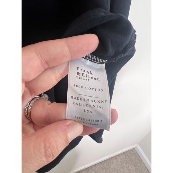 Frank Eileen Patrick 100% Cotton Popover Henley T-Shirt Navy Women's Size M - Picture 7 of 8